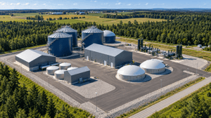 Illustrasjon av Heggvin biogassanlegg
