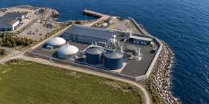 Illustrasjon av Hjelmeland biogassanlegg